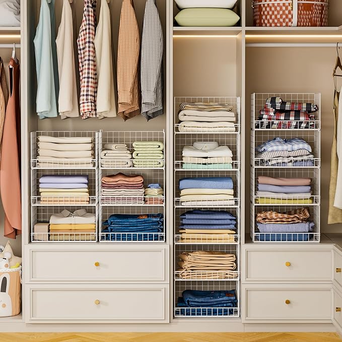 Yociyoga 6-Tier Stackable Closet Organizers and Storage Shelves, Closet Shelf - Image 2
