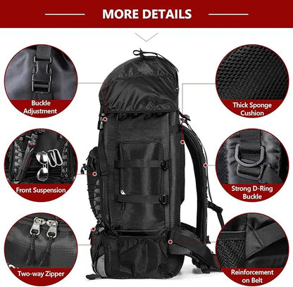 90L Hiking Backpack, Waterproof Camping Bag - Image 4