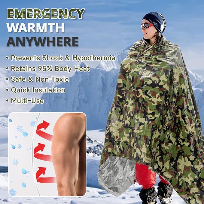 SecuCaptain Survival Emergency Thermal Blankets: Thicken 28um Space Mylar - Image 7