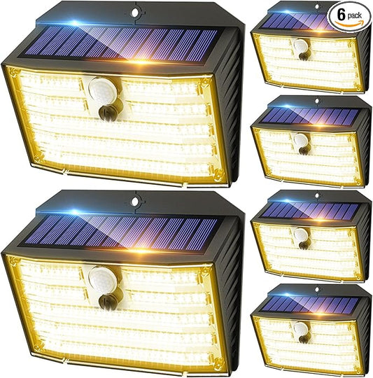 CLAONER Solar Lights Outdoor, Wireless Motion Sensor Lights, IP65 Waterproof by Claoner