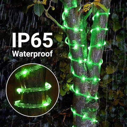 Solar Rope Lights, 66ft 200LED Solar String Lights, 8 Modes Waterproof Solar - Image 5