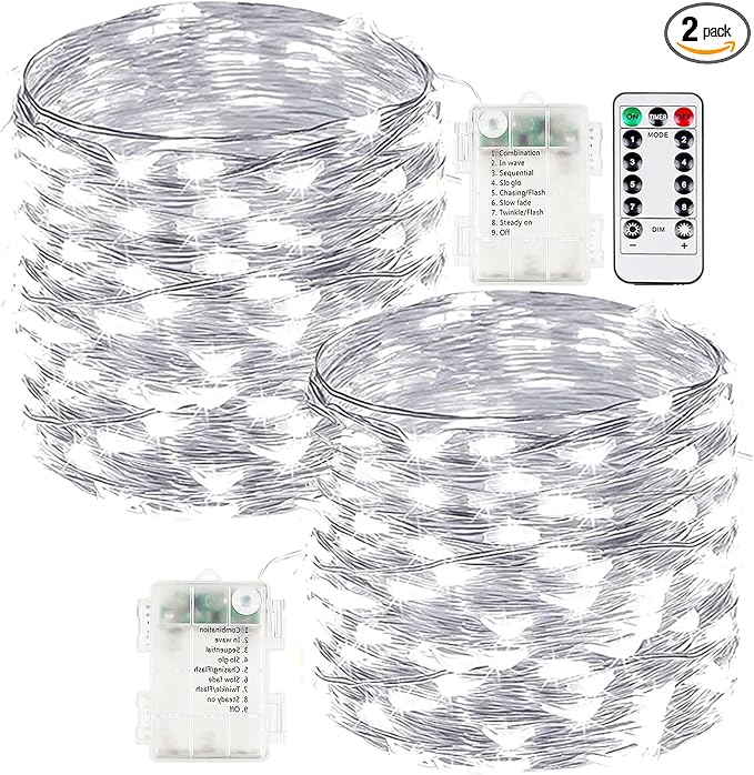 2-Pack Fairy Lights Battery Operated by EXF