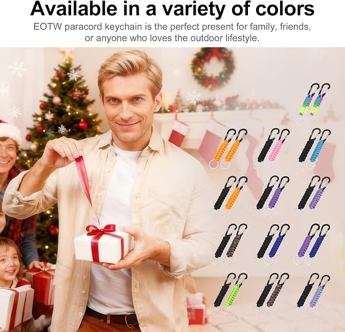 EOTW Paracord Keychain for Men Women Paracord Carabiner Backpack Keychain - Image 2