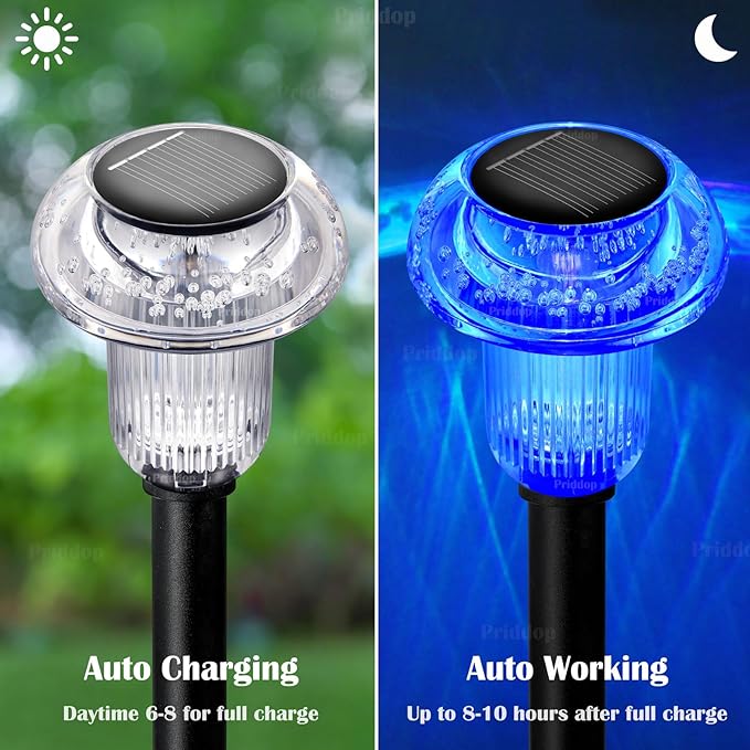 Priddop Solar Lights Outdoor Pathway Waterproof 16 Pack Color Changing LED - Image 4