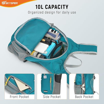 SKYSPER 10L Hiking Backpack Small Foldable Daypack Packable Lightweight Hiking - Image 2