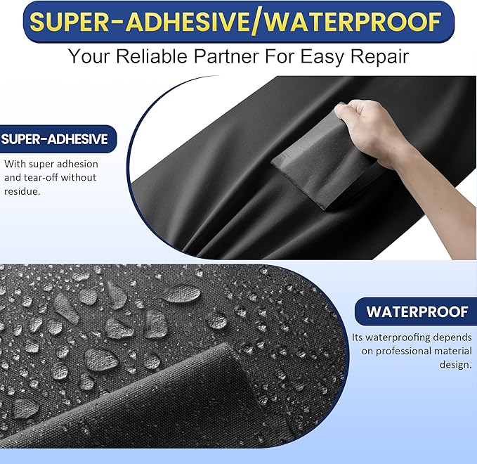 Self-Adhesive Canvas Repair Tape, 8.3" x 11" Waterproof Canvas Repair Patch - Image 3