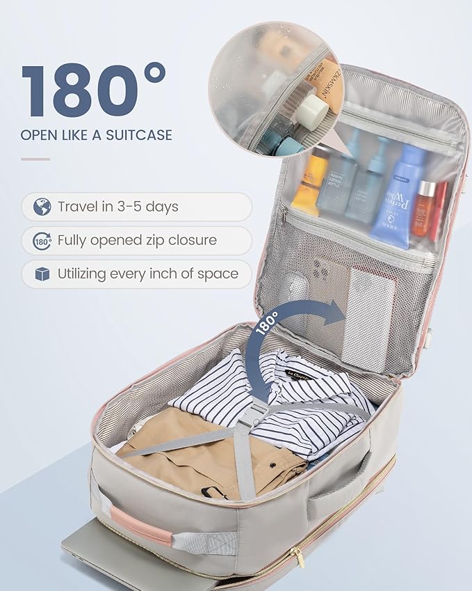 LOVEVOOK Travel Backpack for Women & Men 50L, Airline Approved Carry On - Image 2