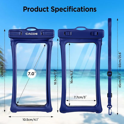 CACOE Universal Waterproof Phone case 2 Pcs-Up to 7.0", Phone Pouch - Image 6