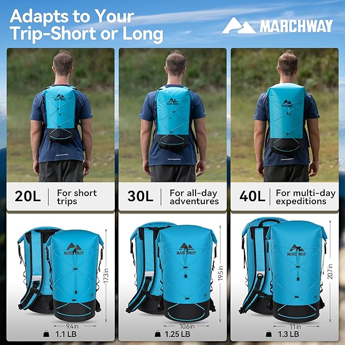 MARCHWAY Floating Roll Top Dry Bag, Flexible Lightweight TPU Waterproof - Image 6