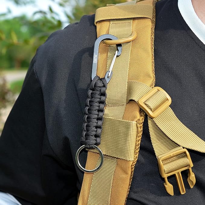 EOTW Paracord Keychain for Men Women Paracord Carabiner Backpack Keychain - Image 8