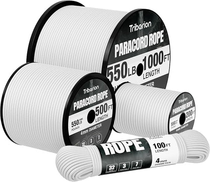 Paracord Rope 550 lb - 50ft 5/32" Parachute Cord 4MM 7-Strand para Cord - Heavy by Triberion