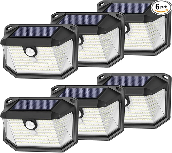 6-Pack Solar Wall Lights Outdoor by Brightever