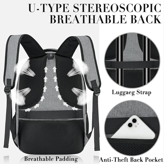 BIKROD Travel Laptop Backpack for Men and Women, Backpacks for School Teen Boys - Image 5