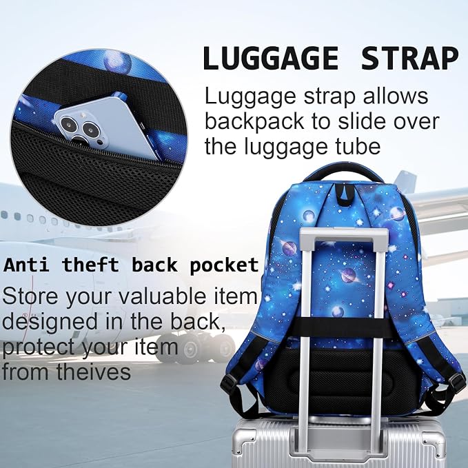 Volher Laptop Backpack, Business Travel Anti Theft Slim Durable Laptops Backpack - Image 6