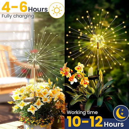 GIGALUMI Garden Decor Outdoor Lights 120LED 6Pack, Solar Garden Lights Outside - Image 7