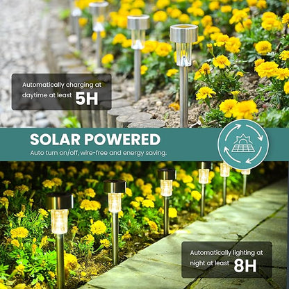 GIGALUMI 24 Pack Solar Path Lights Outdoor, Solar Lights Outdoor Waterproof - Image 6
