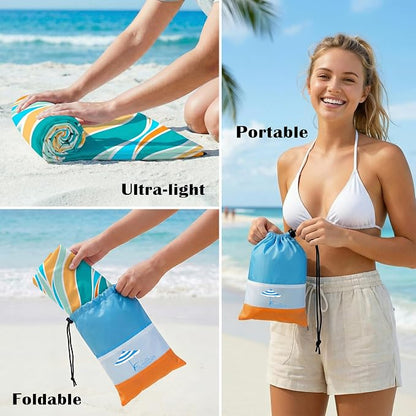 Famstar Beach Blanket Oversized Extra Large 78" X 81", Waterproof Sandproof - Image 7