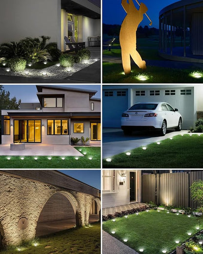 btfarm 24 Pack Solar Lights Outdoor, 8 LED Solar Ground Lights IP65 Waterproof - Image 7