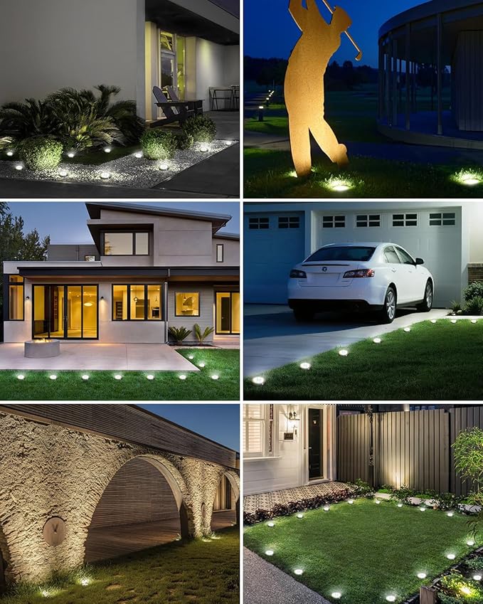btfarm 10 Pack Solar Lights Outdoor, 8 LED Solar Ground Lights IP65 Waterproof - Image 7