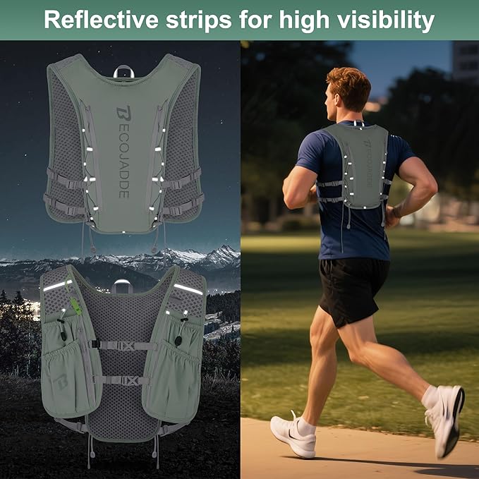 BECOJADDE Running Vest Hydration Backpack - Image 6