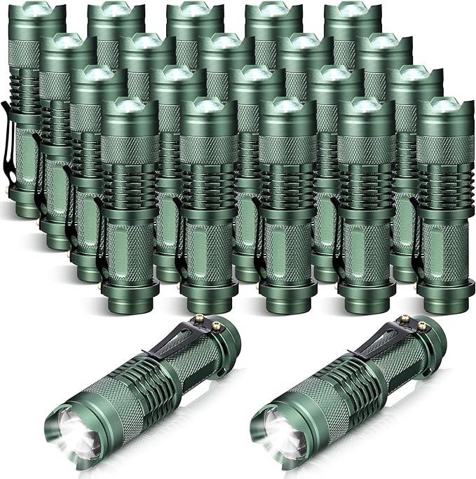 Fumete 20 Pieces LED Flashlight Mini 3 Mode Tactical Torch Small Water by Fumete