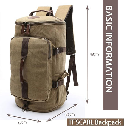 IT'SCARL Large backpack for men, Travel backpack, Carry on, Canvas big bag - Image 6