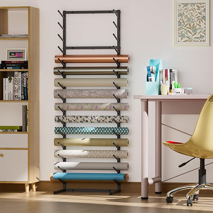 GIOTORENT Wall Mount Blueprint Storage Rack, 15-Tier Heavy Duty Blueprint Holder - Image 2
