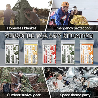 SecuCaptain Survival Emergency Thermal Blankets: Thicken 28um Space Mylar - Image 6