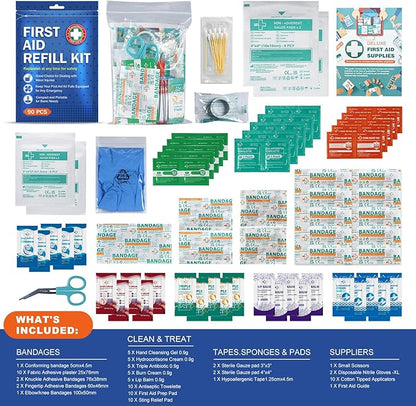 SuccorWare 90 Pieces First Aid Refill Kit - Image 2
