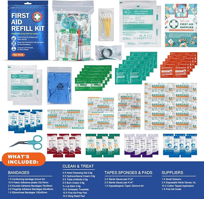 SuccorWare 90 Pieces First Aid Refill Kit - Image 2