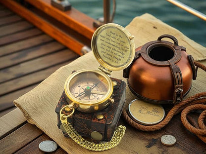 Handmade Brass Antique Compass - Image 6