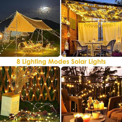 Extra-Long Solar String Lights for Outside, 4 Pack 400LED Solar Fairy Lights - Image 4