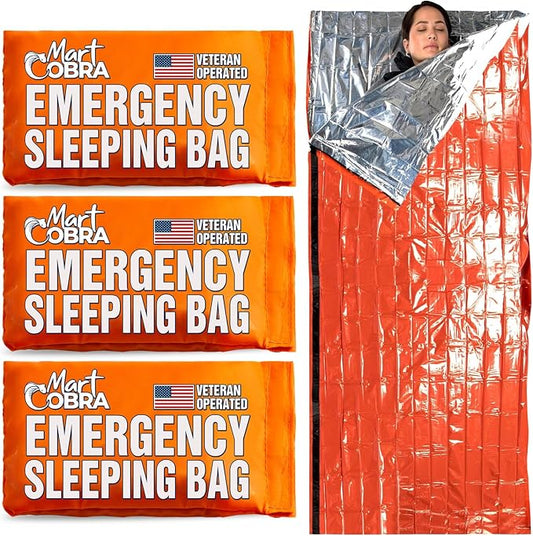 Emergency Sleeping Bag for Survival Gear and Supplies Life Bivy Sack Waterproof by MartCobra