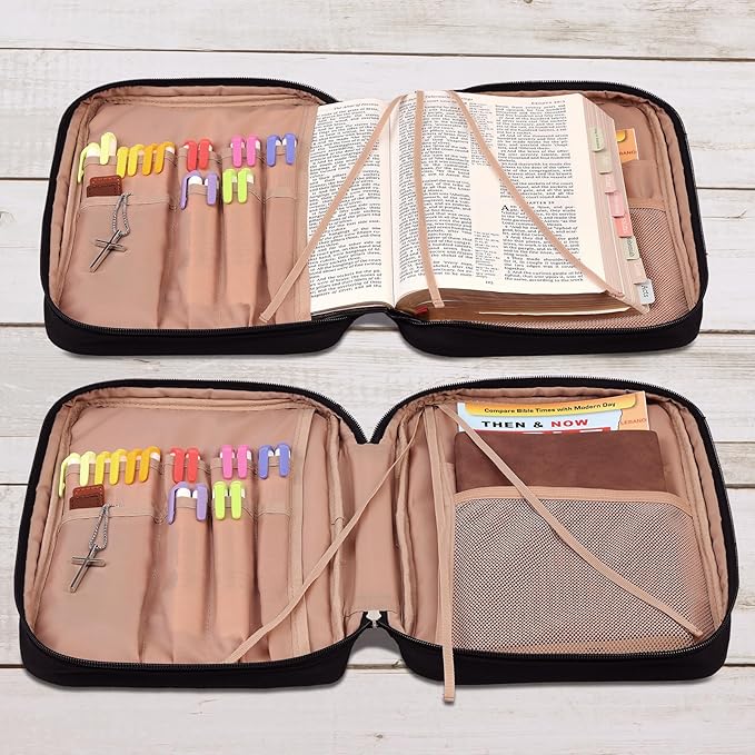 FINDCOZY Bible Cover for Women, Durable Carrying Book Case Church Bag for - Image 3