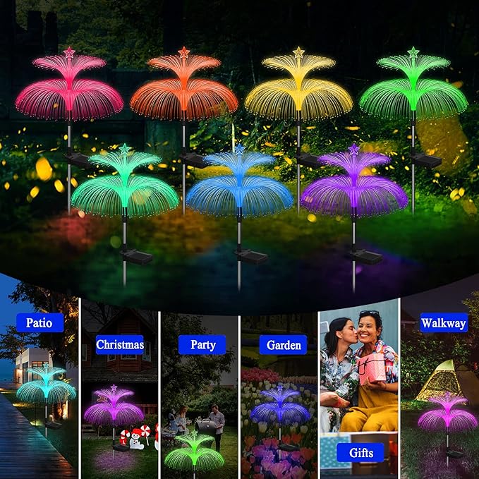 Weepong Solar Garden Lights 3 Pack New Upgraded Solar Lights Outdoor Waterproof - Image 7