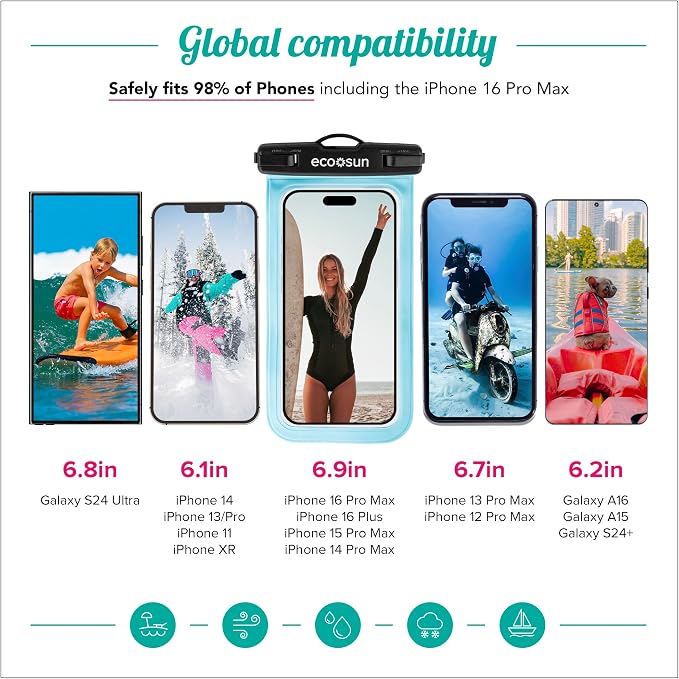 Eco Sun Waterproof Phone Pouch & Floating Wrist Strap Bundle – Waterproof Phone - Image 4