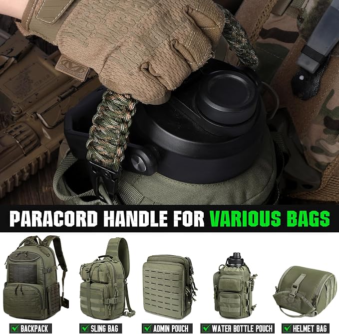 Tactical Paracord Handle，9-core Weaving Paracord Strap - Image 7