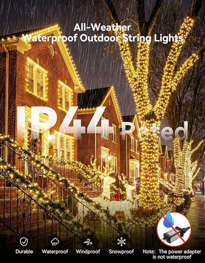 LitHome 99FT 300 LED String Lights Outdoor Indoor, 8 Modes Waterproof Christmas - Image 4