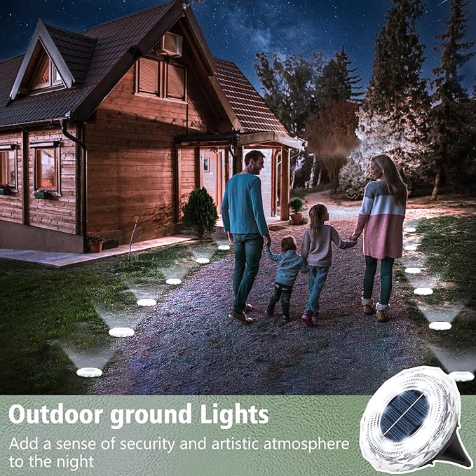 echosari Solar Ground Lights 6 Pack, Upgraded Solar Garden Lights Auto ON/Off - Image 7