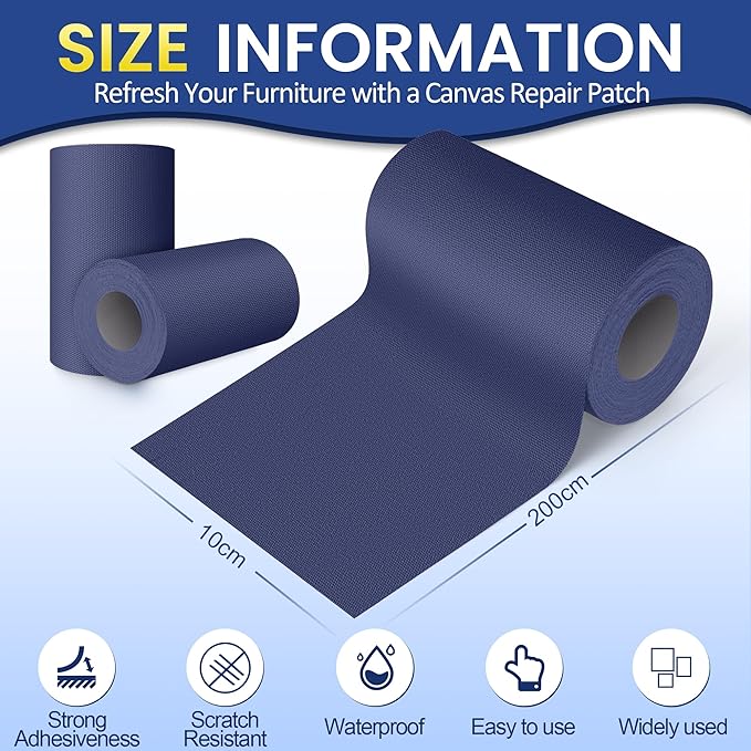 Self-Adhesive Canvas Repair Tape, Fabric Patch Repairs Kit - Image 2
