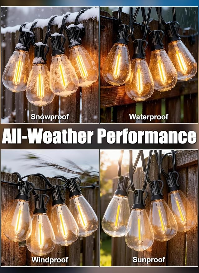150FT Outdoor String Lights Waterproof - Image 4