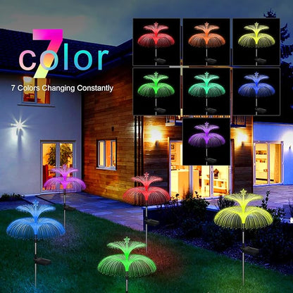 Weepong Solar Garden Lights 3 Pack New Upgraded Solar Lights Outdoor Waterproof - Image 2