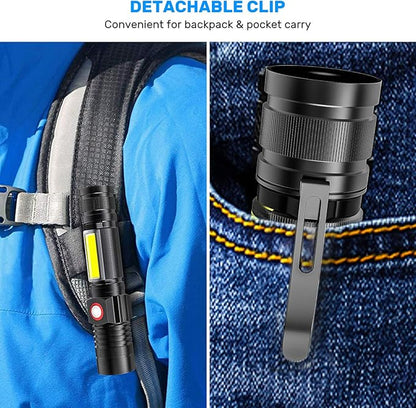 Rechargeable LED Flashlights, Magnetic Flashlight Super Bright Tactical - Image 4