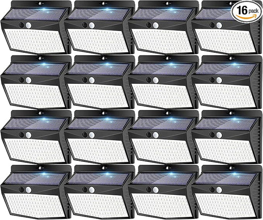 Peasur Solar Motion Sensor Lights Outdoor, Solar Fence Lights by Peasur