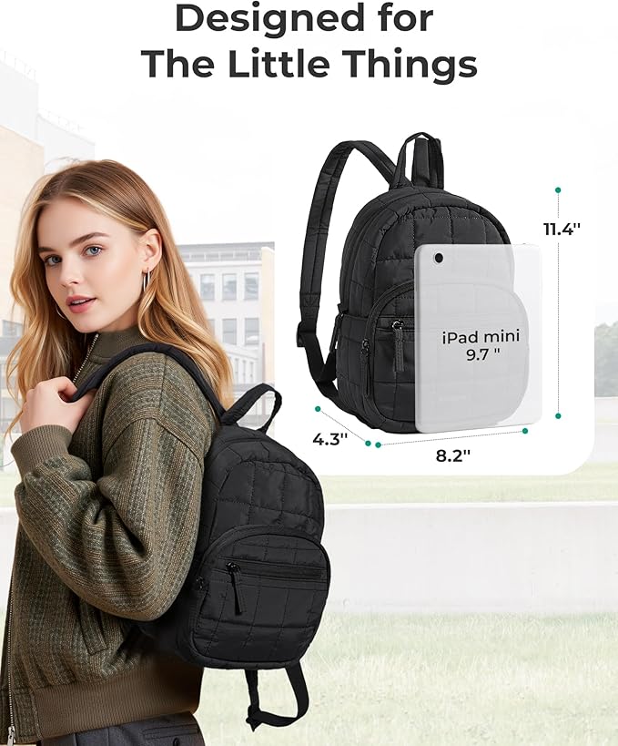 BAGSMART College Laptop Backpack, Mini Backpack - Image 2