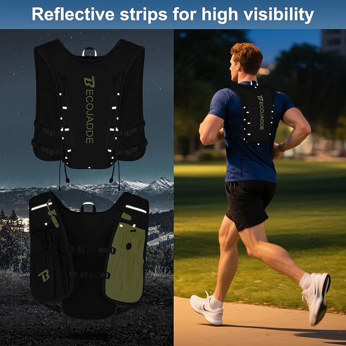 BECOJADDE Running Vest Hydration Backpack - Image 5