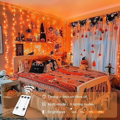 JMEXSUSS 300LED Orange Halloween Lights - Image 8