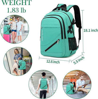 FENGDONG 17.3 inch Large Laptop Backpack Durable Waterproof Travel College - Image 2