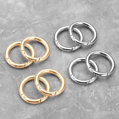 Gkeygo 1 Inch Keychain Rings, 8 Pack Round Carabiner Clip - Image 6