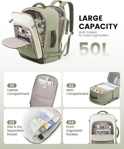 LOVEVOOK Large Travel Backpack for Women, TSA Carry on Backpack for Airplanes - Image 3